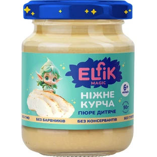 Пюре мясное детское Elfik Magic Курица с 6-ти месяцев 90 г 