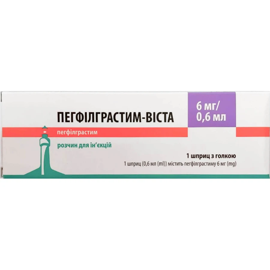 Пегфилграстим-Виста раствор для инъекций 6 мг/0,6 мл в предварительно наполненном шприце 0,6 мл 1 шт: цены и характеристики