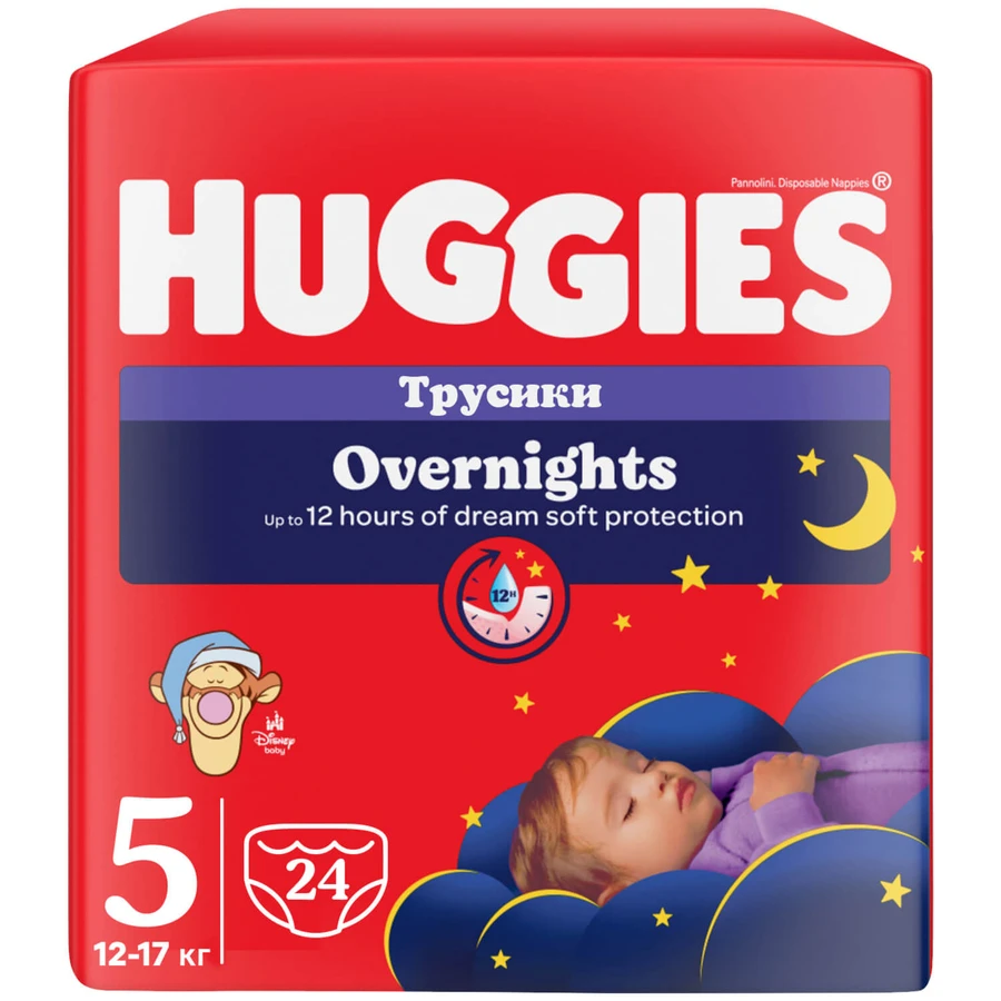 Подгузники-трусики для детей Huggies Pants Overnights 5 от 12 до 17 кг 24 шт : цены и характеристики