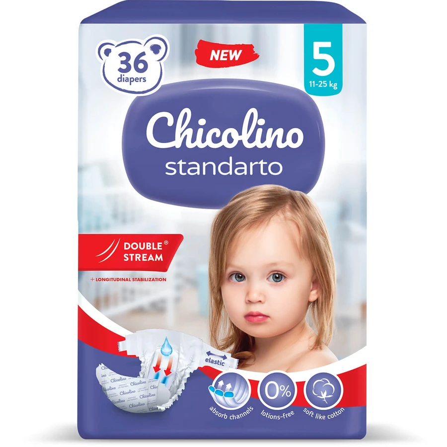 Подгузники для детей Chicolino 5 от 11 до 25 кг 36 шт : цены и характеристики