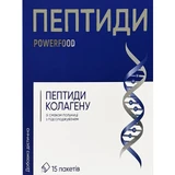 Пептиди колагену зі смаком полуниці Powerfood з підсолоджувачем порошок в пакетах №15