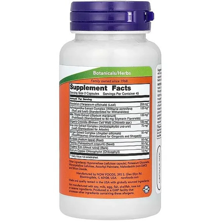 Детокс и очищение Now Foods, Detox & Cleanse, 90 вегетарианских капсул: цены и характеристики