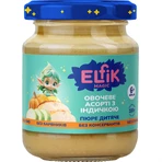 Пюре овочево-м'ясне дитяче Elfik Magic Овочеве асорті з індичкою з 6-ти місяців 100 г: ціни та характеристики
