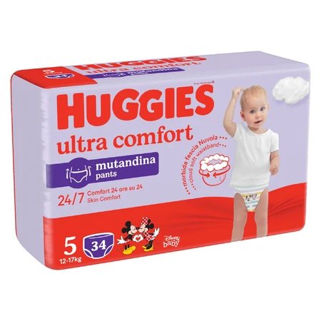 Подгузники-трусики для детей Huggies Ultra Comfort унисекс 5 от 12 до 17 кг 34 шт : цены и характеристики