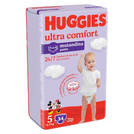Подгузники-трусики для детей Huggies Ultra Comfort унисекс 5 от 12 до 17 кг 34 шт : цены и характеристики