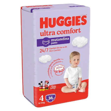 Подгузники-трусики для детей Huggies Ultra Comfort унисекс 4 от 9 до 14 кг 36 шт: цены и характеристики