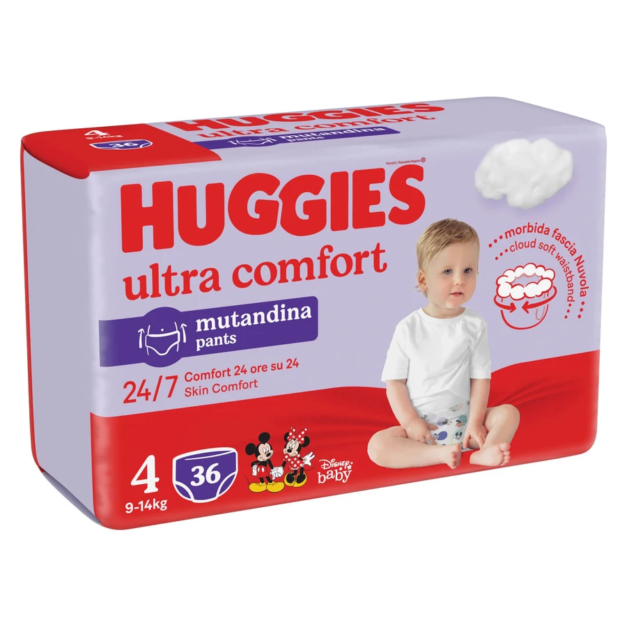 Подгузники-трусики для детей Huggies Ultra Comfort унисекс 4 от 9 до 14 кг 36 шт: цены и характеристики