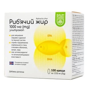 Риб'ячий жир Ультракап Baum Pharm капсули по 1000 мг №100