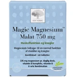 Магній малат, Magic Magnesium Malat, New Nordic, 750 мг, 60 веганських таблеток