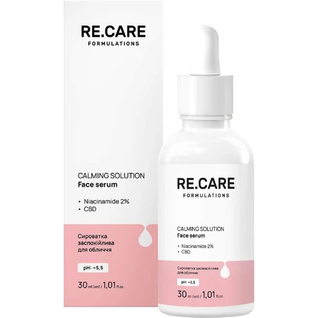 Сыворотка для лица Re.Care Calming Solution Face Serum успокаивающая 30 мл: цены и характеристики