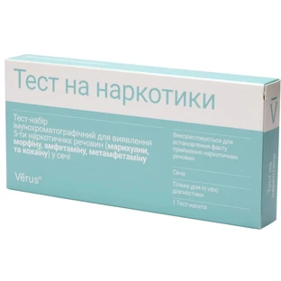 Тест-набор МБА Verus иммунохроматографический для обнаружения 5 наркотических веществ