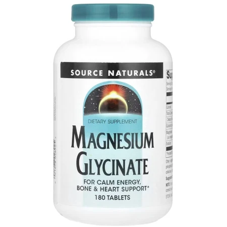 Магній гліцинат, Magnesium Glycinate, Source Naturals, 180 таблеток: ціни та характеристики