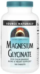 Магний глицинат, Magnesium Glycinate, Source Naturals, 180 таблеток
