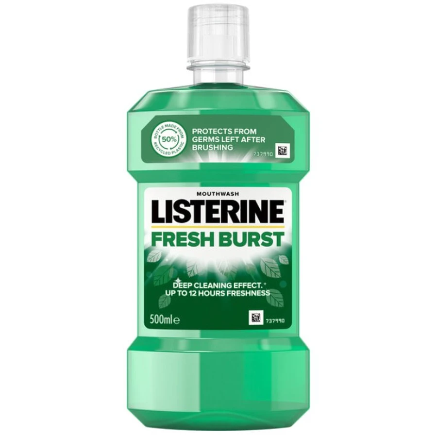 Ополіскувач для порожнини рота Listerine Fresh Burst Сплеск свіжості, 500 мл: ціни та характеристики