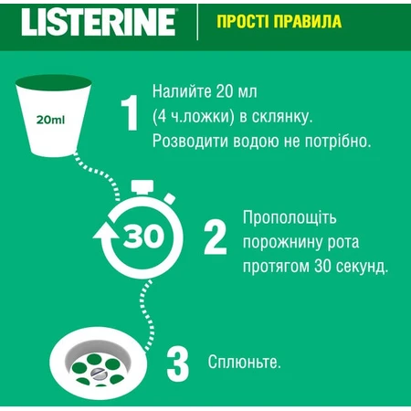 Ополіскувач для порожнини рота Listerine Fresh Burst Сплеск свіжості, 500 мл: ціни та характеристики