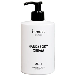 Увлажняющий крем для рук и тела JAR №12 ветивер от honest products, 500 мл