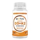 Вітамін D3+К2, D3+K2, Biotus, 1000 МО/50 мкг, 120 капсул