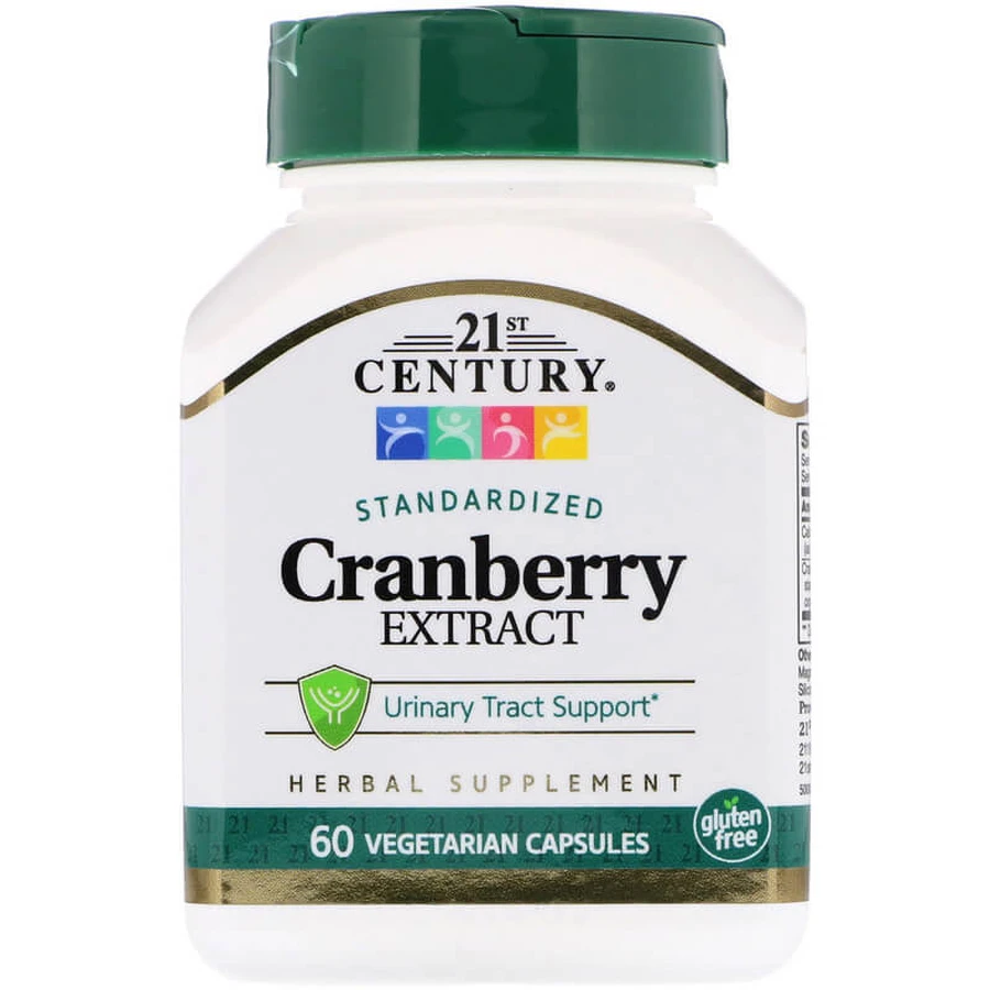 Екстракт журавлини, Cranberry, 21st Century, стандартизований, 60 капсул: ціни та характеристики