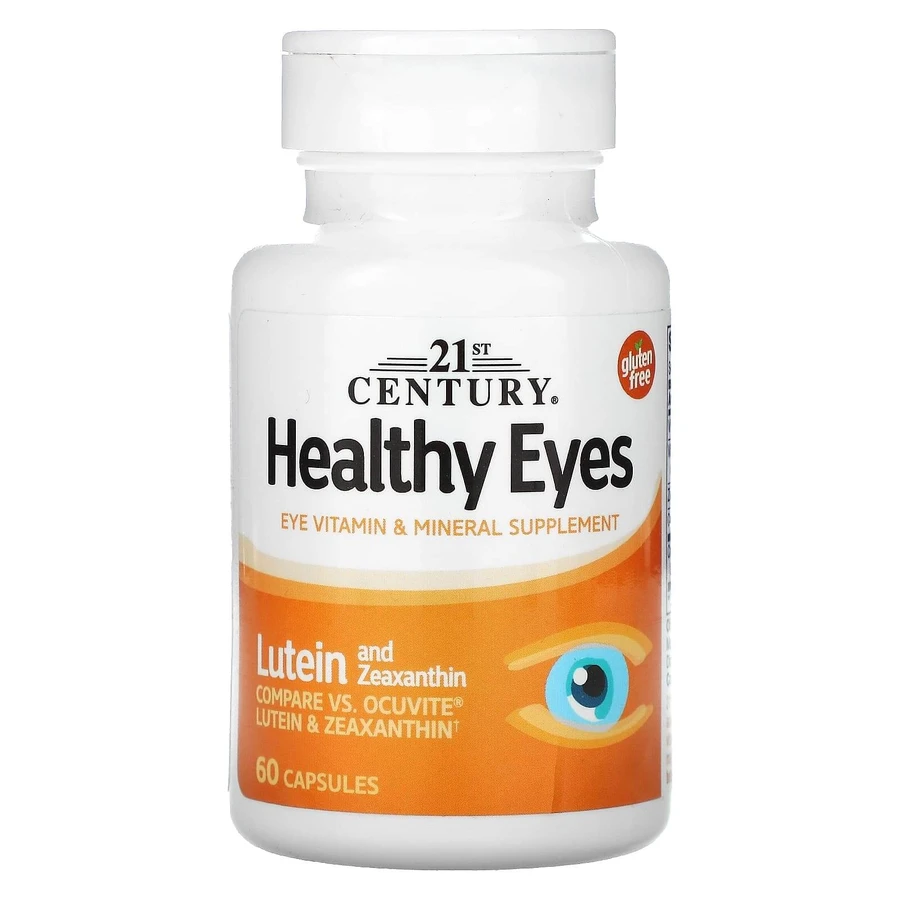 Лютеїн та зеаксантин, Lutein & Zeaxanthin, 21st Century Health Care, 60 капсул: ціни та характеристики