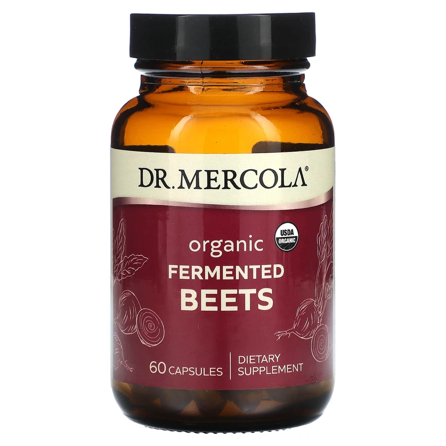 Свекла, Beet, Dr. Mercola, органическая, ферментированная, 60 капсул: цены и характеристики