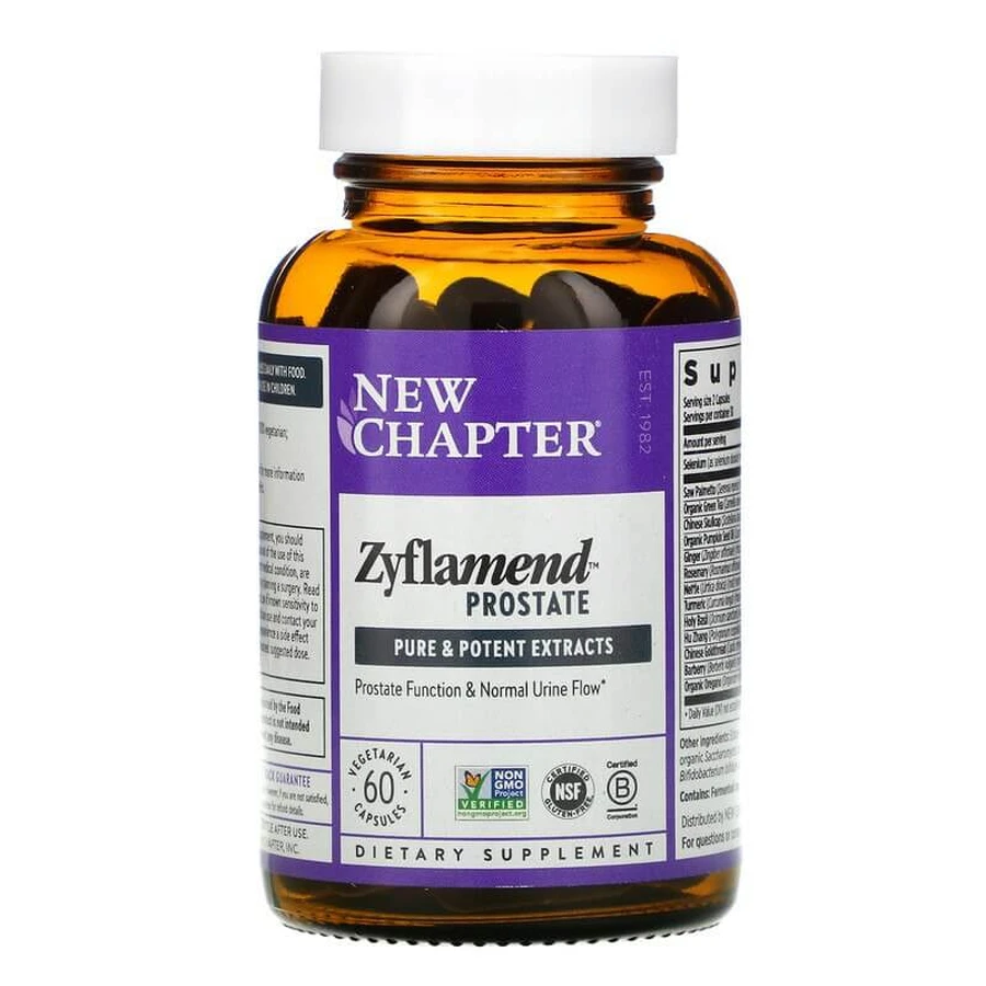 Здоровье простаты, Zyflamend Prostate, New Chapter, 60 капсул: цены и характеристики