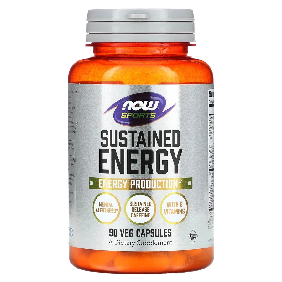 Энергетическая формула, Sustained Energy, NOW Foods, 90 вегетарианских капсул: цены и характеристики