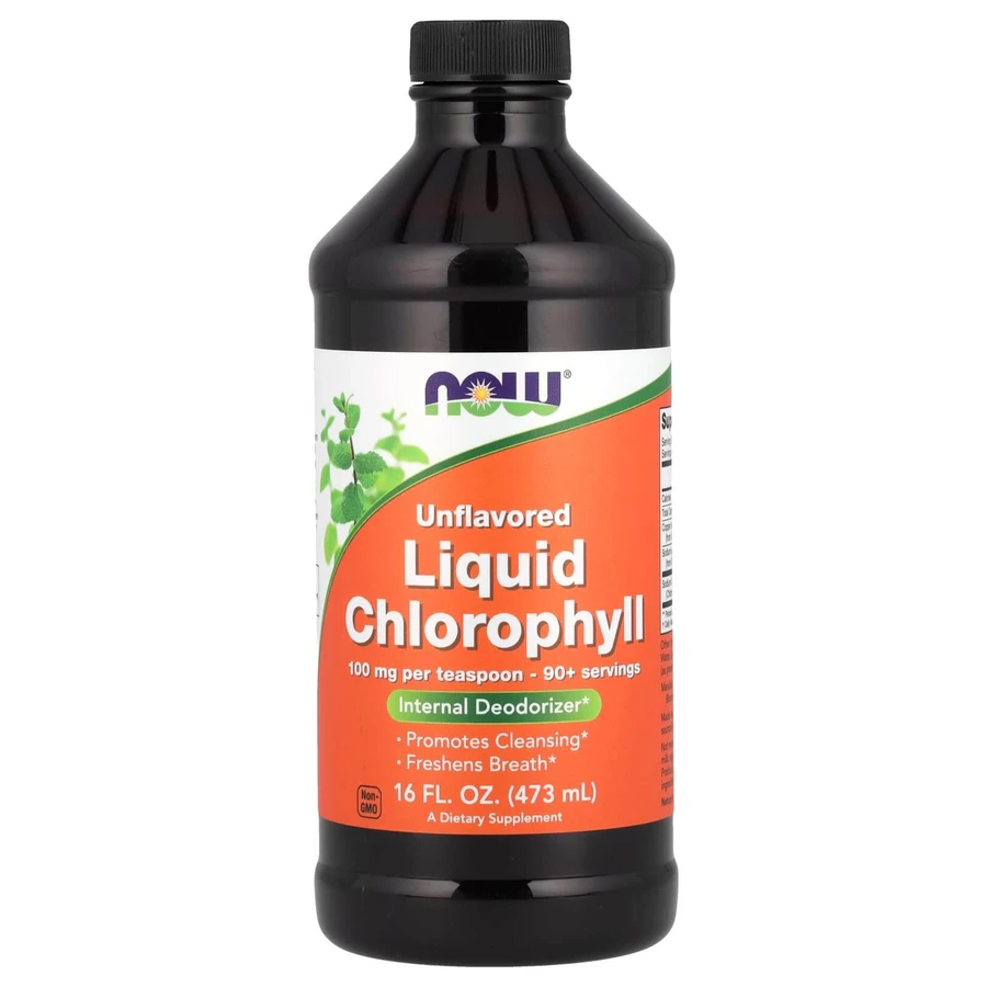 Хлорофіл рідкий, Liquid Chlorophyll, NOW Foods, без ароматизаторів, 473 мл: ціни та характеристики