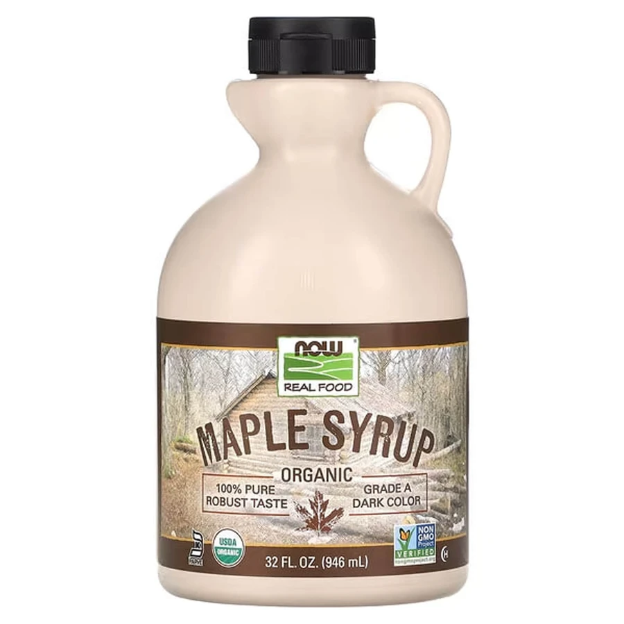 Кленовий сироп, Maple Syrup, NOW Foods, Real Food, органік, сорт А, темний, 946 мл: ціни та характеристики
