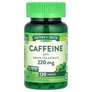 Кофеин плюс Экстракт зеленого чая, Caffeine Plus Green Tea Extract, Nature's Truth, 220 мг, 120 таблеток