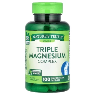 Магний, Triple Magnesium Complex, Nature's Truth, тройной комплекс, 100 капсул быстрого освобождения
