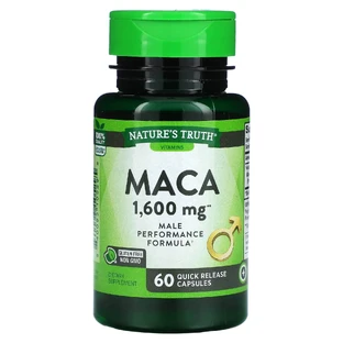 Мака, Maca, Nature's Truth, 1600 мг, 60 капсул быстрого освобождения