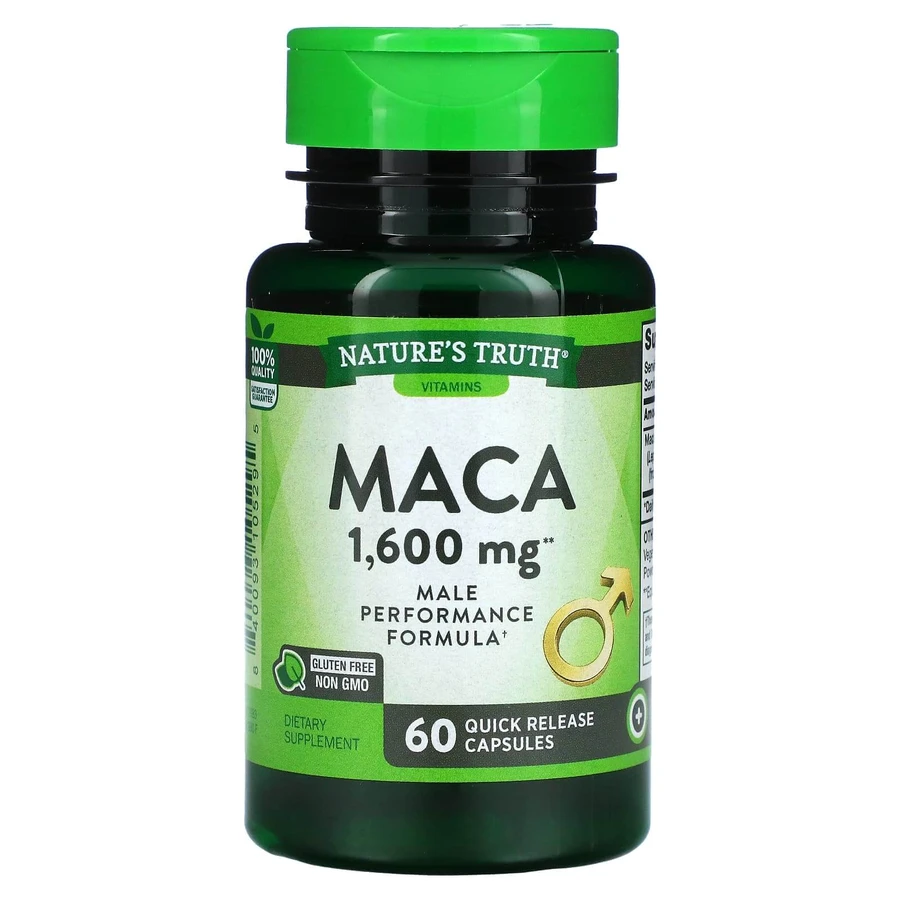 Мака, Maca, Nature's Truth, 1600 мг, 60 капсул швидкого вивільнення: ціни та характеристики