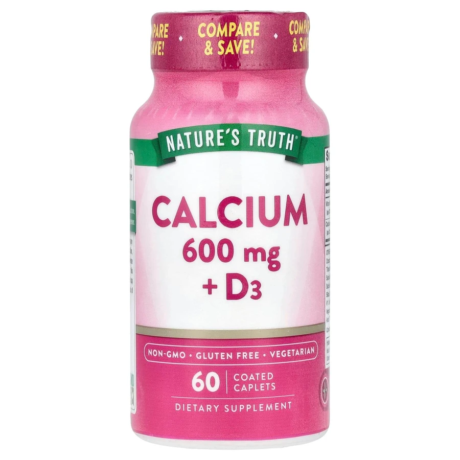 Кальцій + вітамін D3, Calcium + D3, Nature's Truth, 60 каплет: ціни та характеристики