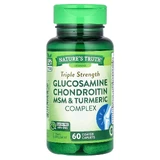 Глюкозамін, хондроїтин та МСМ, Glucosamine Chondroitin MSM, Nature's Truth, комплекс з куркумою, потрійна сила, 60 каплет