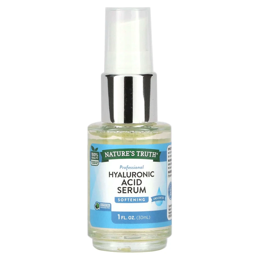 Сыроватка для лица с гиалуроновой кислотой, Hyaluronic Acid Serum, Nature's Truth, без запаха, 30 мл: цены и характеристики