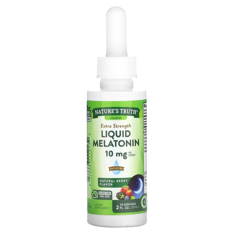 Мелатонін, Liquid Melatonin, Nature's Truth, рідкий, смак ягід, 10 мг, 59 мл: ціни та характеристики