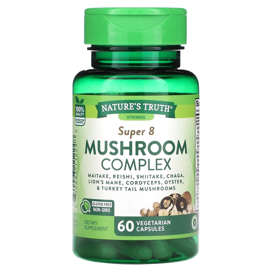Грибной комплекс, Super 8 Mushroom Complex, Nature's Truth, 60 вегетарианских капсул: цены и характеристики