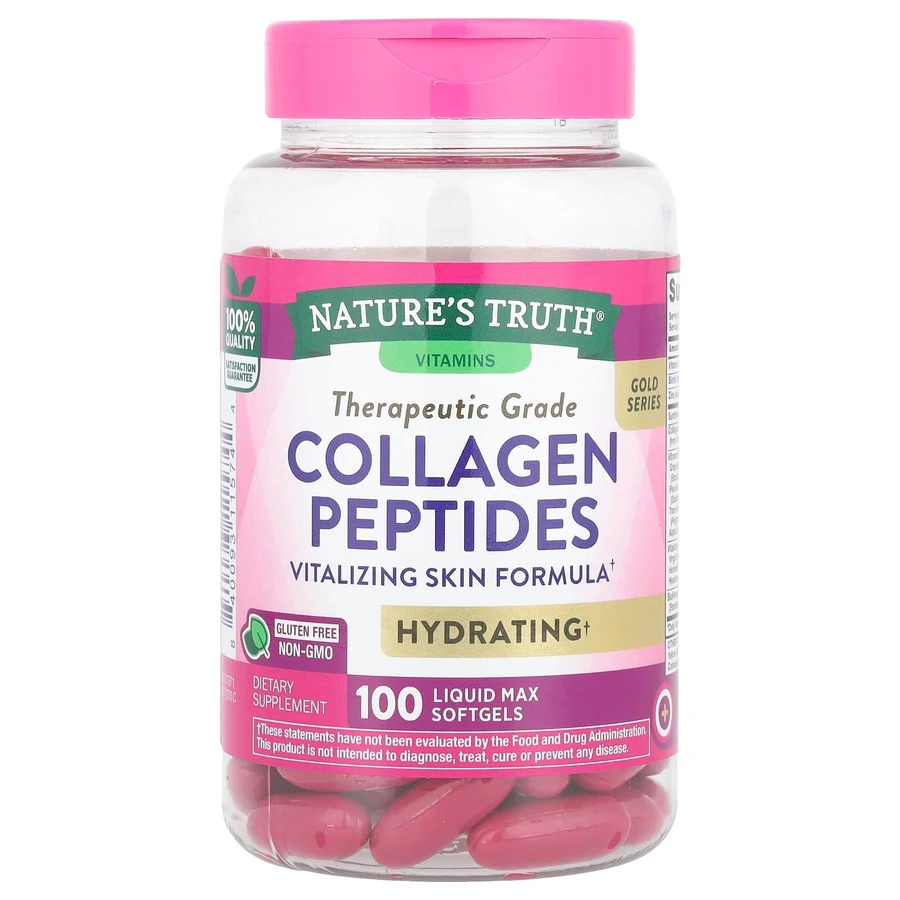 Колагенові пептиди, Collagen Peptides, Nature's Truth, 100 гелевих капсул: ціни та характеристики
