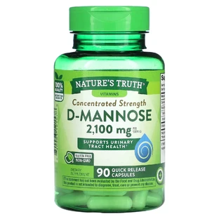 D-манноза, D-Mannose, Nature's Truth, концентрованная сила, 2100 мг, 90 капсул быстрого освобождения (700 мг в капсуле)
