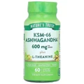 Ашваганда плюс L-Теанін, KSM-66, Ashwagandha Plus L-Theanine, Nature's Truth, 600 мг, 60 вегетарианских капсул (300 мг на капсулу)