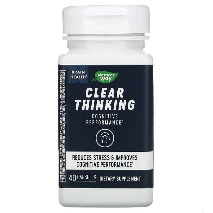 Здоровье мозга, Clear Thinking, Nature's Way, ясность мышления, 40 капсул: цены и характеристики