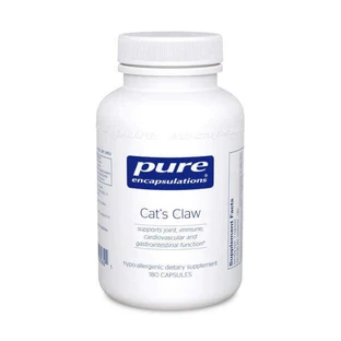 Кошачий коготь, Cat's Claw, Pure Encapsulations, для поддержки суставов, иммунной и сердечно-сосудистой систем и здоровье желудочно-кишечного тракта, 450 мг, 180 капсул