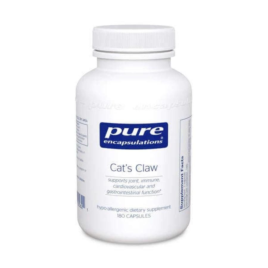 Кошачий коготь, Cat's Claw, Pure Encapsulations, для поддержки суставов, иммунной и сердечно-сосудистой систем и здоровье желудочно-кишечного тракта, 450 мг, 180 капсул: цены и характеристики