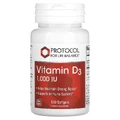 Витамин Д3, Vitamin D3, Protocol for Life Balance, 1000 МЕ, 120 гелевих капсул