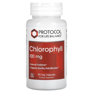 Хлорофилл, Chlorophyll, Protocol for Life Balance, 100 мг, 90 вегетарианских капсул