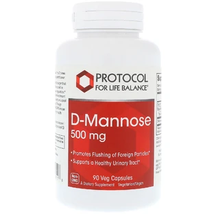 D-Манноза, D-Mannose, Protocol for Life Balance, 500 мг, 90 капсул