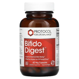 Пробіотики для травлення, Bifido Digest, Protocol for Life Balance, 9 штамів, 20 млрд КУО, 60 веганських капсул