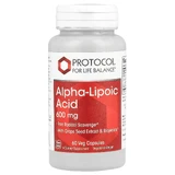Альфа-липоевая кислота, Alpha-Lipoic Acid, Protocol for Life Balance, 600 мг, 60 капсул