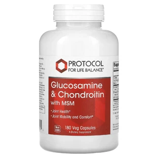 Глюкозамін/Хондроітин/МСМ, Glucosamine/Chondroitin/MSM, Protocol for Life Balance, 180 капсул