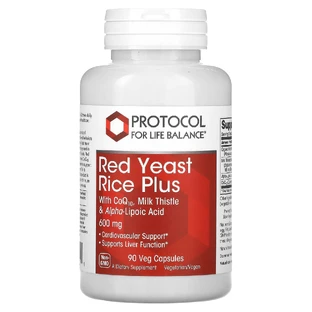 Червоні дріжджі-CoQ10, Red Yeast&Coq10, Protocol for Life Balance 600/30 мг, 90 капсул